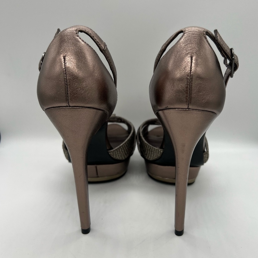 Metallic Platform Rhinestone Heels - Picture 4 of 6